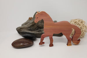 Horse toy made of cedar