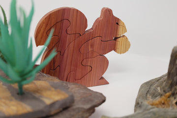 Handmade Wooden Animal Puzzle - Bunny Rabbit - Montessori Toy